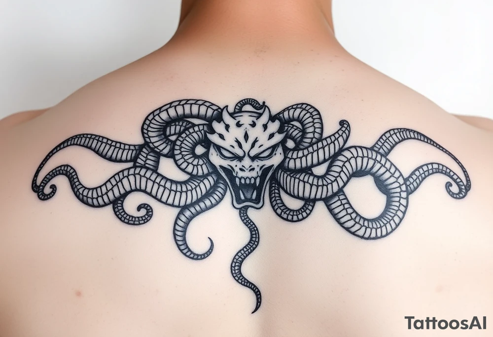 Medusa snakes tattoo idea