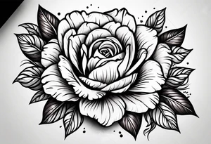 money flowers tattoo idea