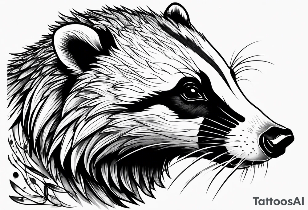 Angry badger tattoo idea