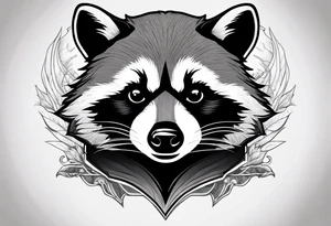 raccoon wearing a Superman tshirt tattoo idea