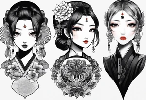 The Japanese say you have three faces. The first face, you show to the world. The second face, you show to your close friends and your family. The third face, you never show anyone. tattoo idea
