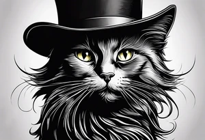 Black cat I’m a hat tattoo idea