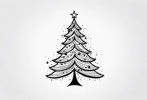 Twinkling Christmas Tree tattoo idea