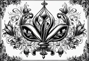 Fleur de lys feu tattoo idea