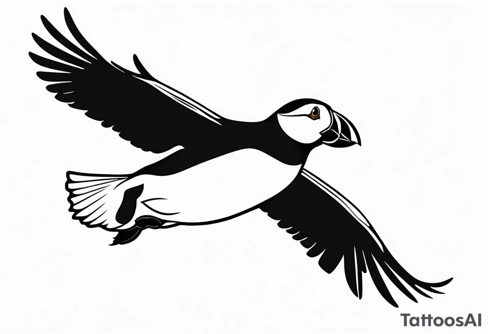 a flying puffin
 - forarm Tattoo tattoo idea