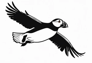 a flying puffin
 - forarm Tattoo tattoo idea