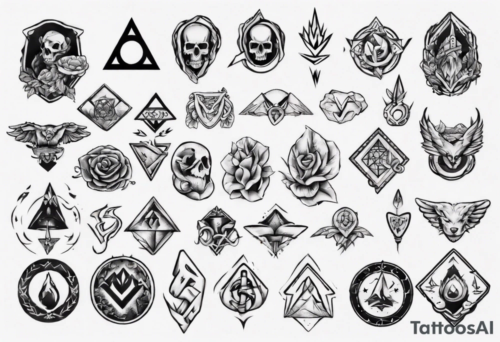 Rock with symbols that represents friendship and loyalty tattoo idea