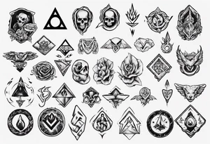 Rock with symbols that represents friendship and loyalty tattoo idea