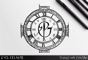 Roman numeral 9728 tattoo idea