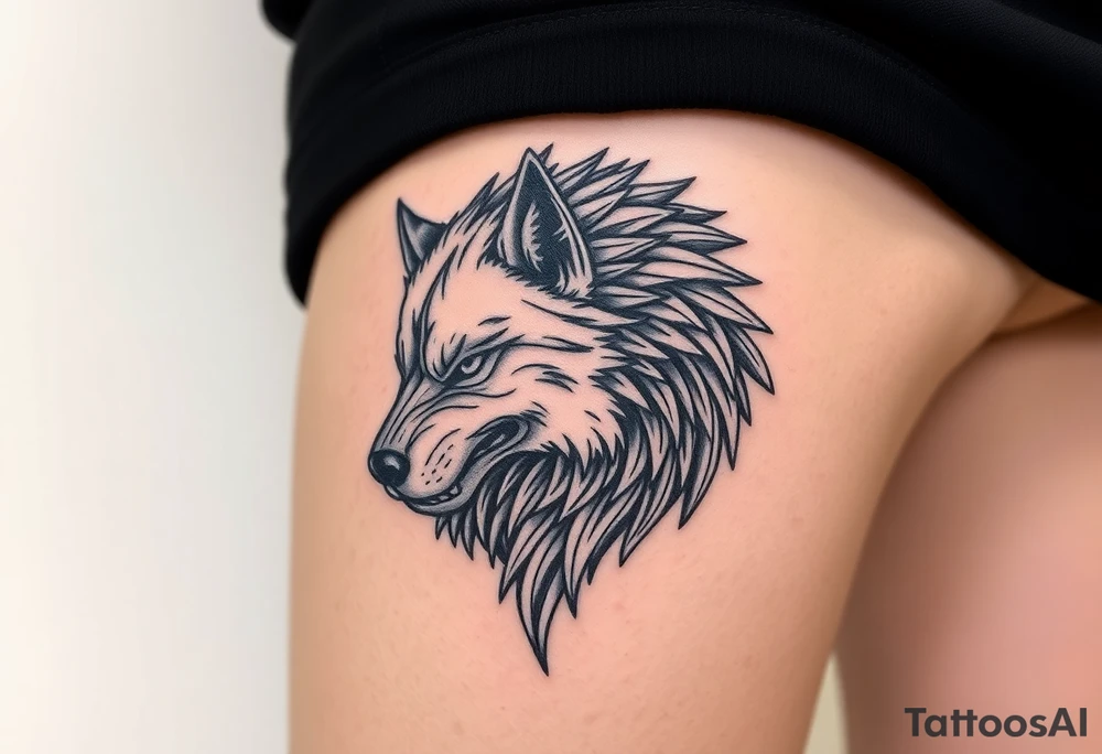Fenrir wolf tattoo idea