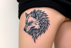 Fenrir wolf tattoo idea
