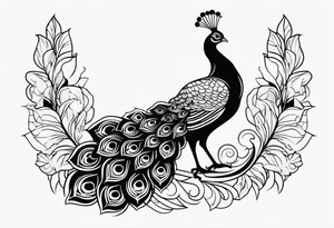 a tattoo to mesh well with an existing peacock tattoo tattoo idea