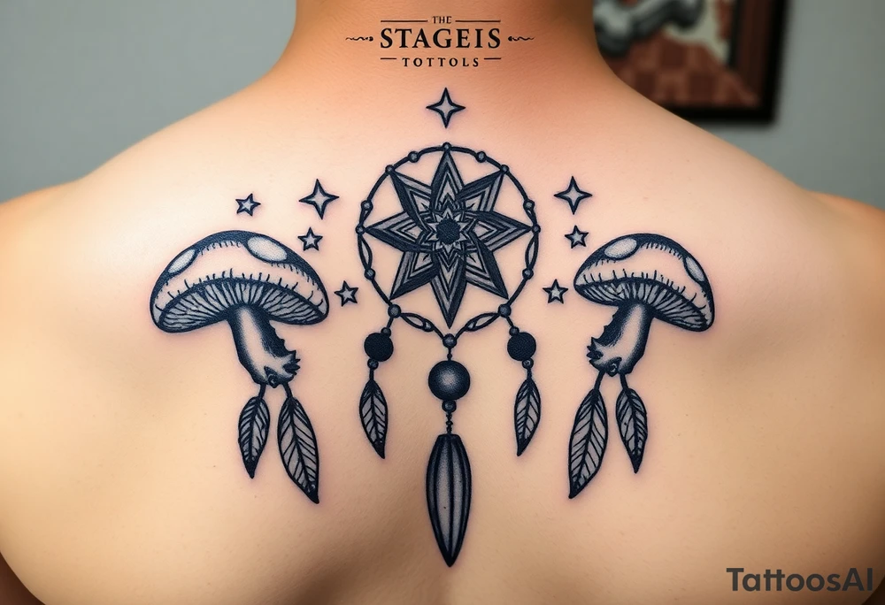 Mushrooms dreamcatcher
Stars tattoo idea