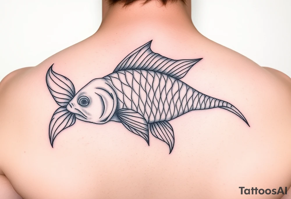 From the word “Pisces” create unique traits tattoo idea