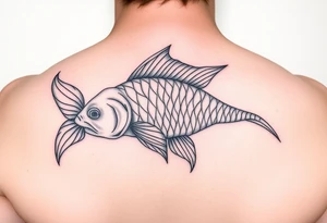 From the word “Pisces” create unique traits tattoo idea