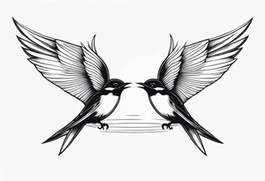 Twin swallows tattoo idea