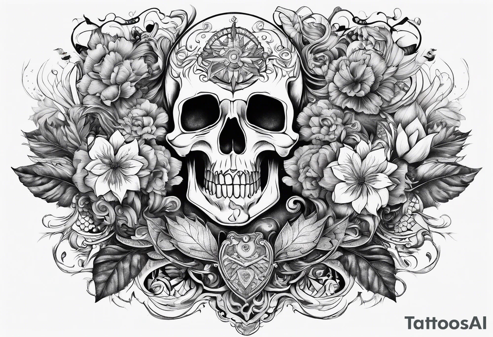 Life and death in opposite environments tattoo idea