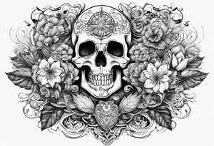 Life and death in opposite environments tattoo idea