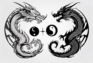 Two Dragons, Yin Yang tattoo idea