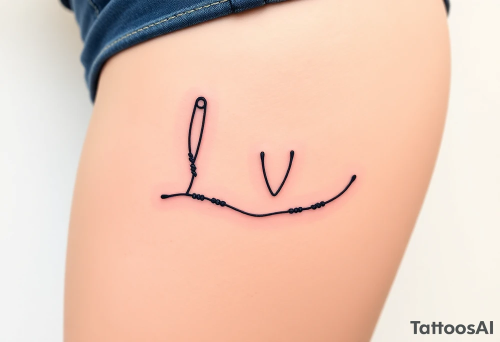 Razor wire shaped in ❤️ tattoo idea