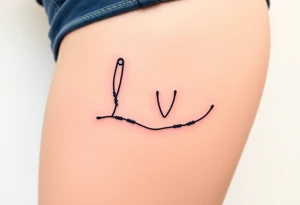 Razor wire shaped in ❤️ tattoo idea