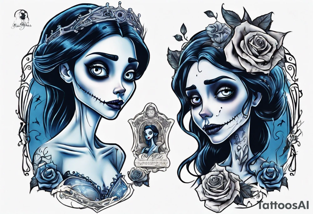 corpse bride film Emely tattoo idea