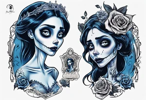corpse bride film Emely tattoo idea