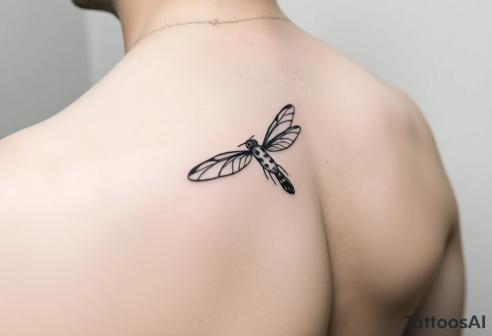 Dragonfly flying with a hummingbird tattoo idea