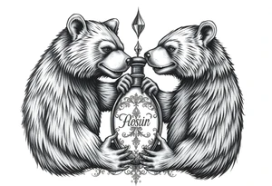 Loveless 
 death bringer bears poison bottle tattoo idea