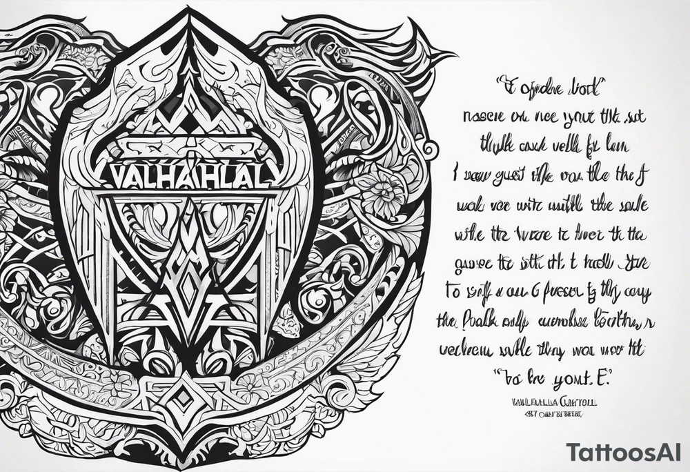 VALHALLA prayer poem tattoo idea