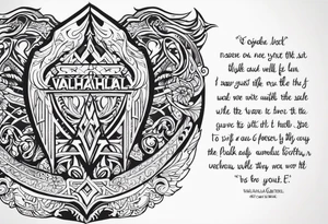 VALHALLA prayer poem tattoo idea