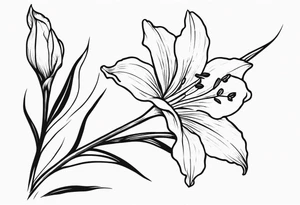 gladiolus and lilly of the valley tattoo idea