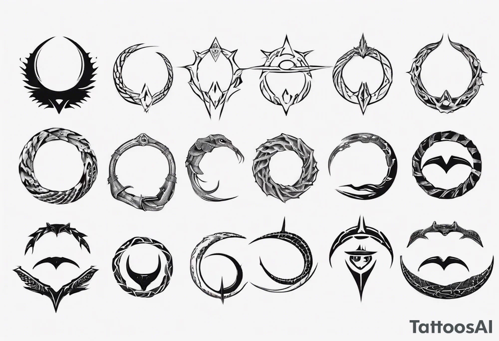 ouroboros fangs tattoo idea