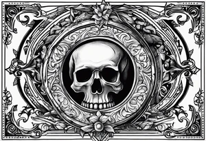 Fine line postage stamp tattoo idea