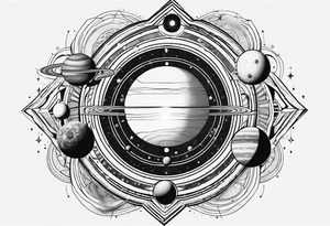 geometric representation of the solar system tattoo idea