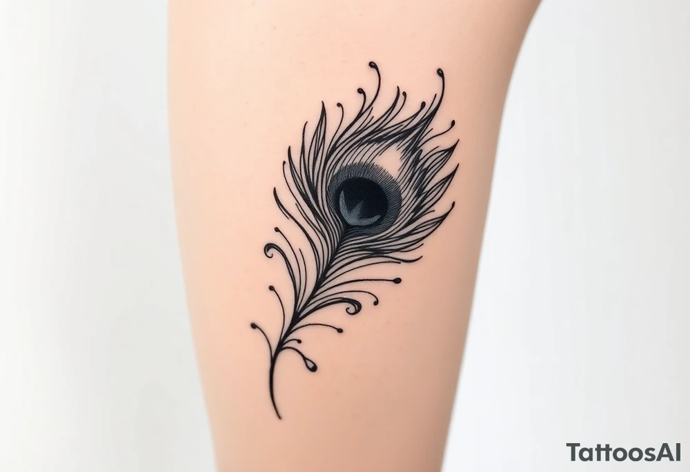 Peacock feather tattoo idea