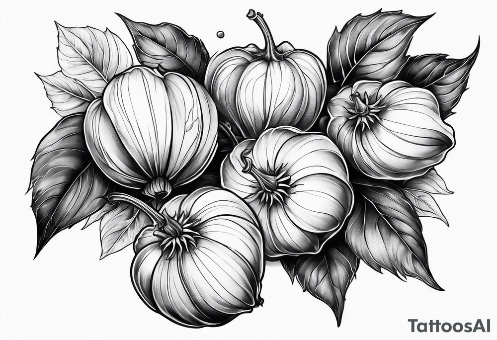 Physalis sleeve tattoo idea