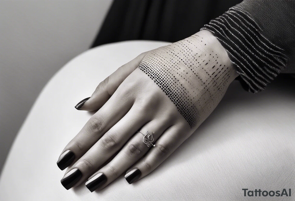 lines on hand tattoo idea