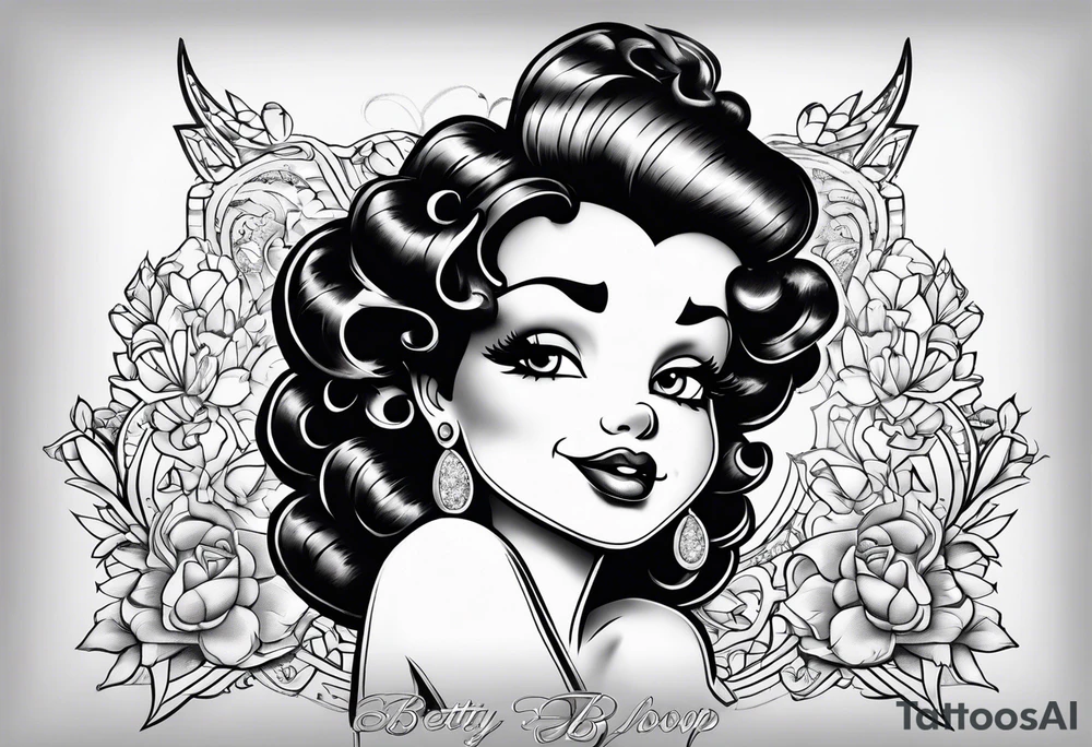 Betty boop tattoo idea