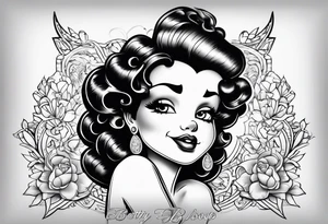 Betty boop tattoo idea