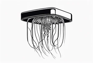 Small box jellyfish tattoo idea