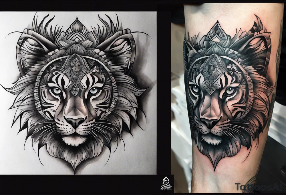Череп в мантии. Красные глаза, в руках бусы tattoo idea
