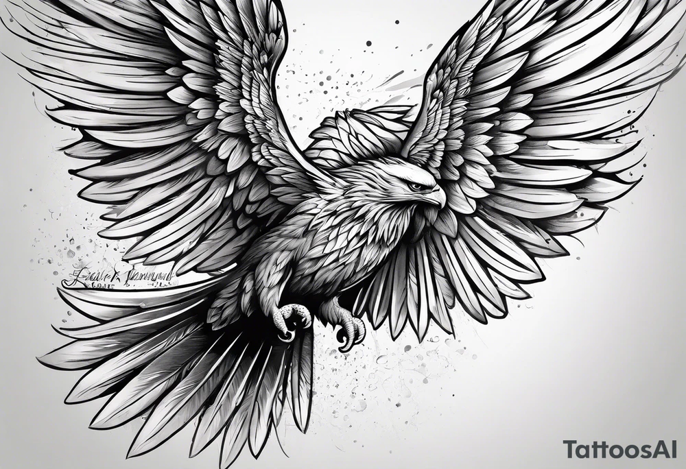 icarus freek design falling into an rainbow tattoo idea