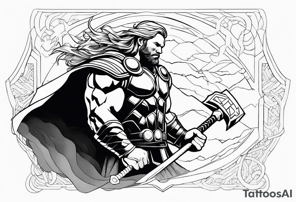 Thor im Kampf tattoo idea