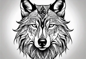 Wolf looking at you tattoo idea