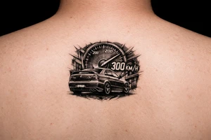Alfa romeo 156 gta 
 cager 300 kmh tatto for leg tattoo idea