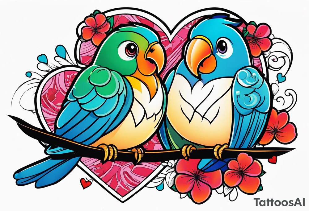 Love birds tattoo idea