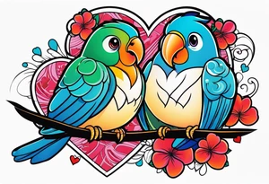Love birds tattoo idea