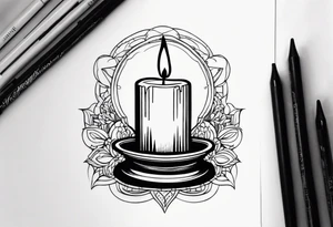 Candle in the darkness alone tattoo idea