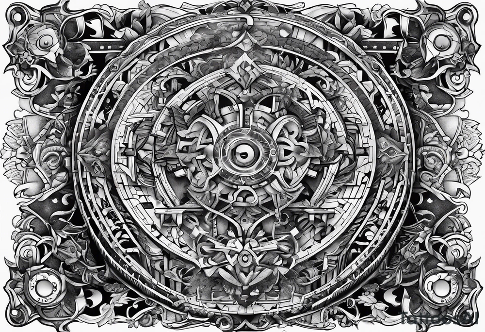 Circuits in a single jigsaw puzzle piece tattoo idea